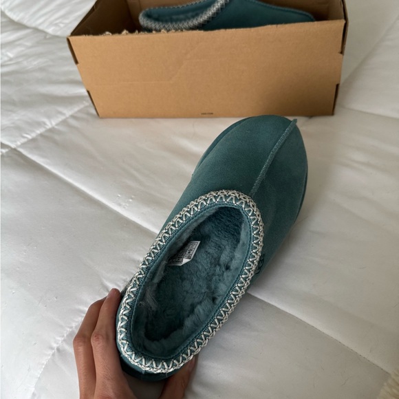 UGG Teal Slip-On Shearling-Lined Women's Slippers - Picture 4 of 7